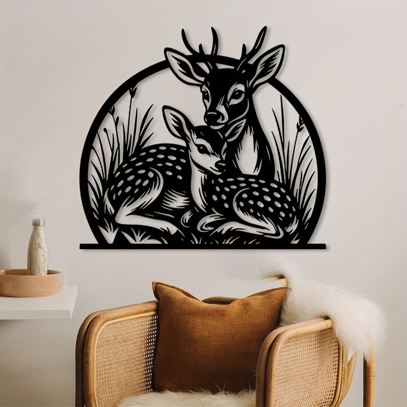 Outdoor Hunting Gifts - Brand Rustic Iron Deer Wall Art