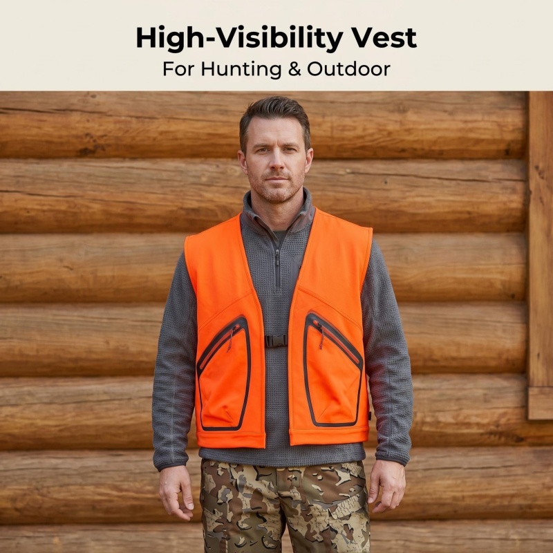 Men's Safety Vest for Hunting  - Outdoor Hunting Fleece review and price