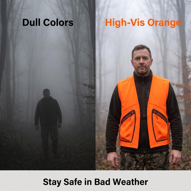 Men's Safety Vest for Hunting  - Outdoor Hunting Fleece review and price
