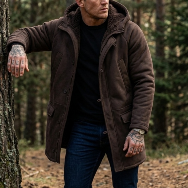 New Men's Faux Fur Lined Hoode - Outdoor Hunting Fleece review and price