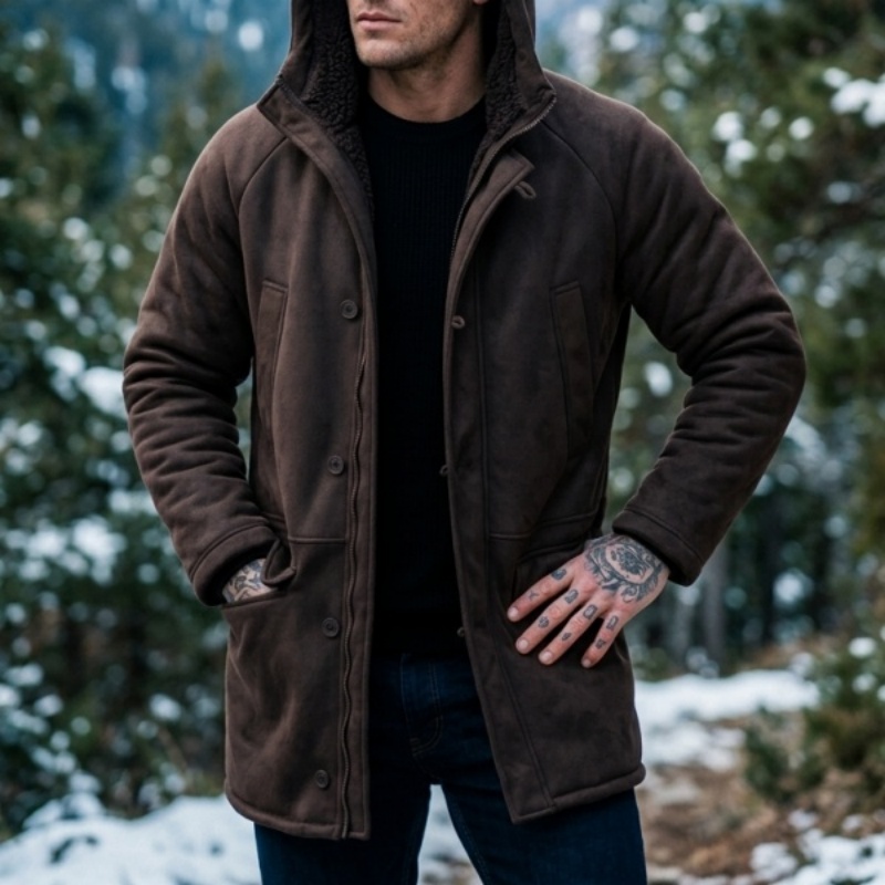 New Men's Faux Fur Lined Hoode - Outdoor Hunting Fleece review and price