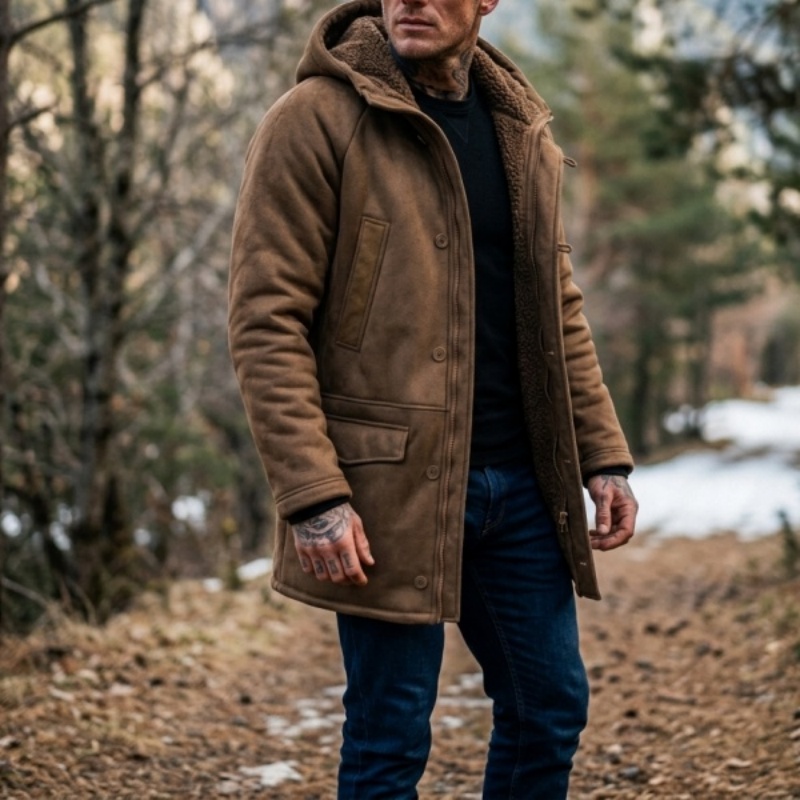 New Men's Faux Fur Lined Hoode - Outdoor Hunting Fleece review and price