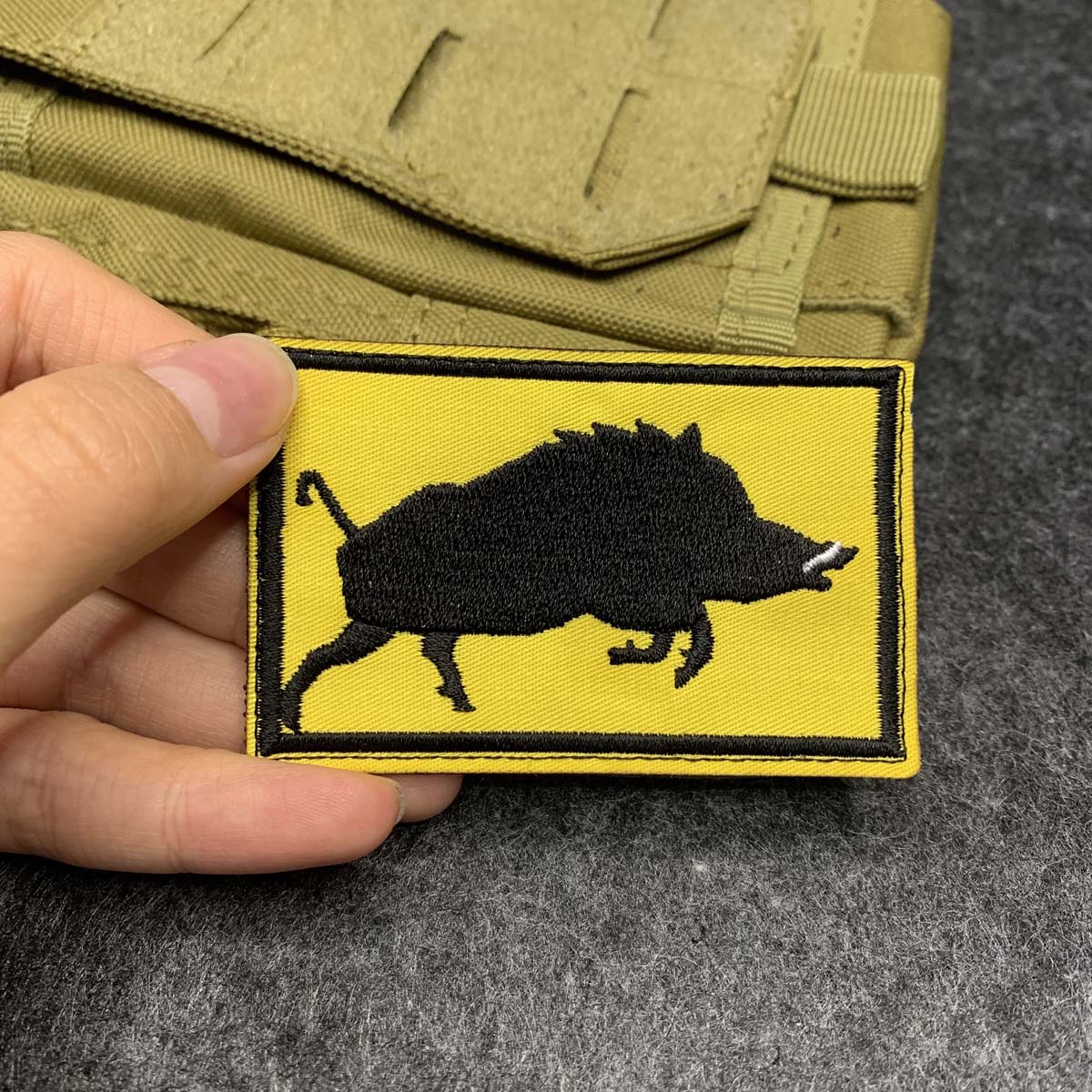 Wild Boar Silhouette Embroider - Outdoor Hunting Pictures review and price