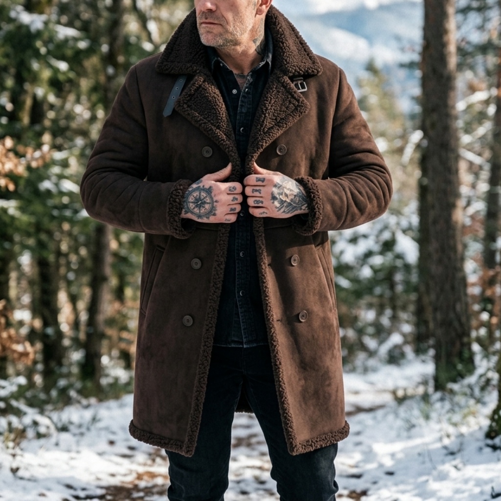 Men's Faux Suede Fur Lined Win - Outdoor Hunting Fleece review and price