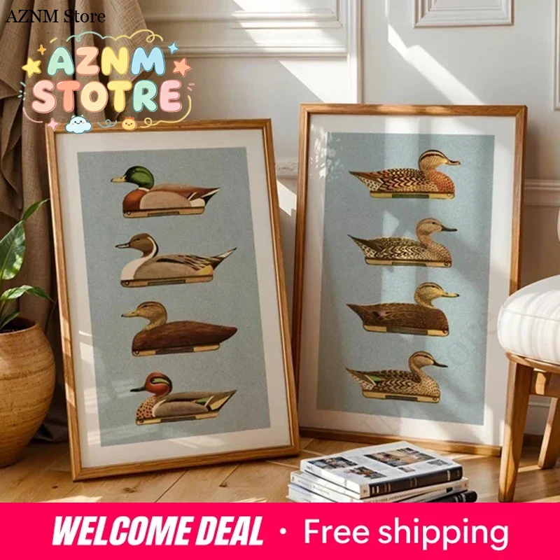 Retro Duck Prints Outdoors Art - Outdoor Hunting Gifts review and price